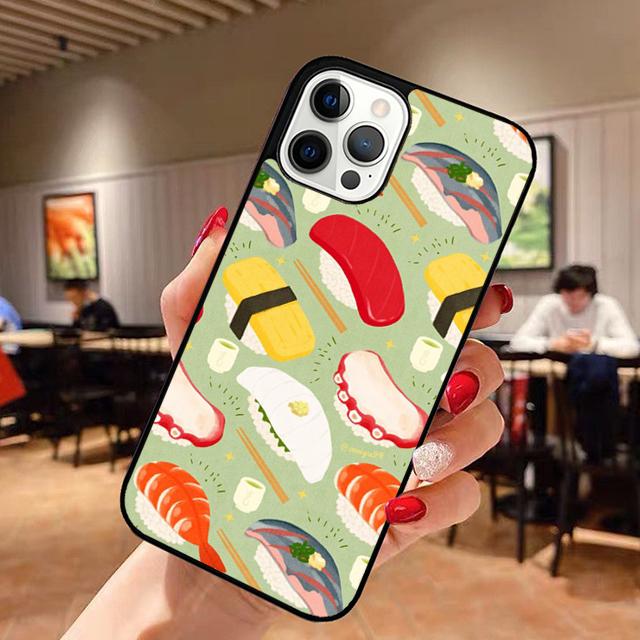 Food Sushi Phone Case for iPhone 17 Air 16 16e 15 Plus for Apple 13 11 12 14 Pro Max Cover Coque Fundas Shell