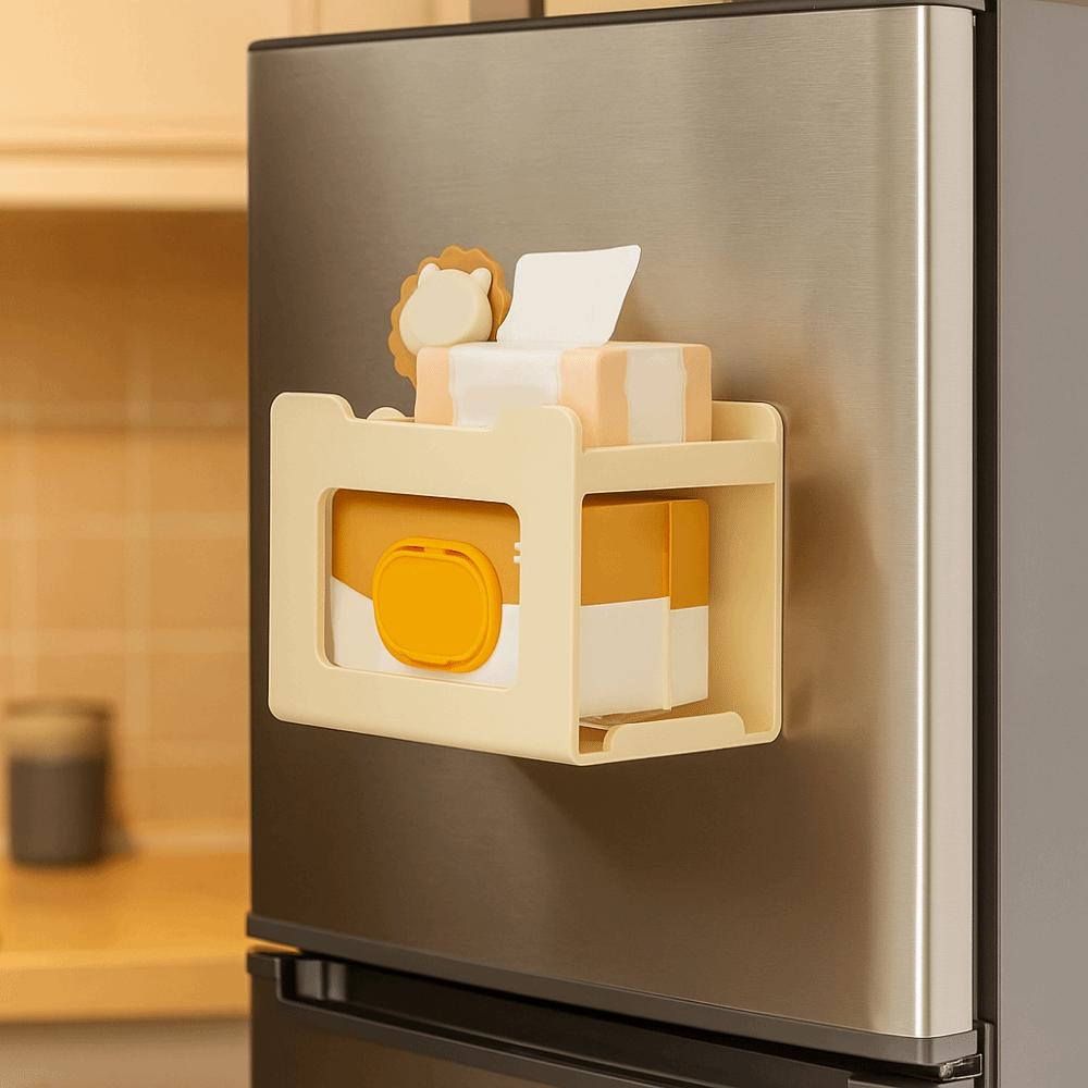 Carbon Steel Magnetic Storage Box Punch Free Facial Towel Storage Rack  Kitchen