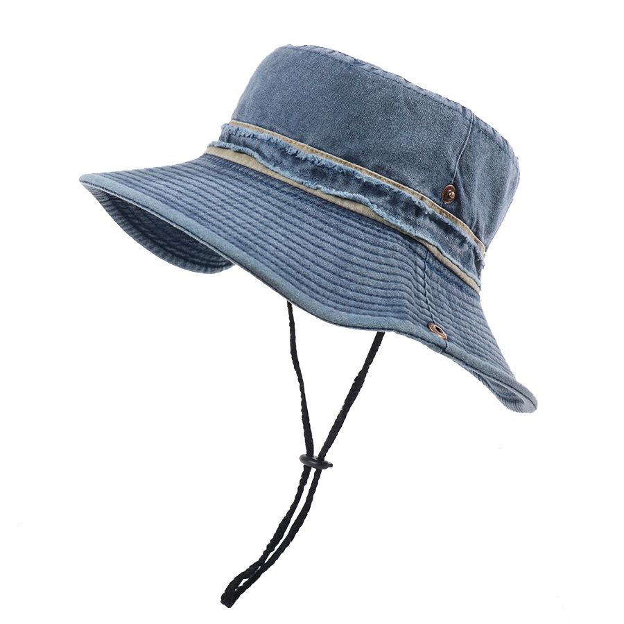 Vintage Washed Cotton Bucket Hat for Men & Women UV Protection Sun Caps for Summer Outdoor Climbing  Fishing Hiking