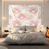 Sanrio Characters Tapestry Cute Cartoon Wall Hanging for Bedroom Living Room Dorm Home Decor Aesthetic Gift