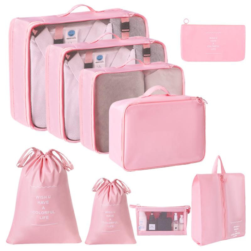 6/7/8/9/10 Pcs Set Travel Organizer Storage Bags Suitcase Packing Cubes Set Cases Portable Luggage Clothes Shoe Tidy Pouch Folding