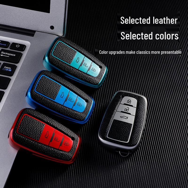Toyota Key Cover for Camry, Corolla, Ralink, Highlander, and Asia Dragon - Full Shell with Buckle for Men