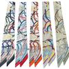 Silk scarf Long silk scarf binding bag Thin and narrow small silk scarf wrapping handle Ribbon chain streamer French ins headband