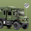 1/28 UNIMOG U4000 Wohnmobil Legierung Geländewagen Modell Druckguss Spielzeug Geländefahrzeuge Modell Ton und Licht Kindergeschenk