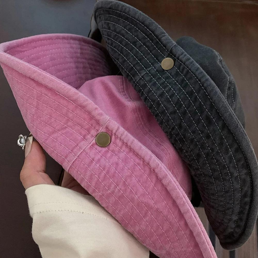 Wide Brim Cowboy Cap UV Protection Sun Hat Retro Bucket Hat  Women