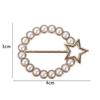 Geometric Pearl Shawl Clip Clothes Waist Buckle Brooch Corner Knotted Buttons Scarf Buckle