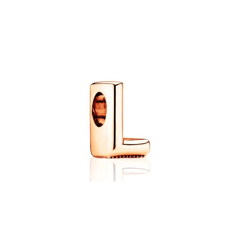 Sparking Rose Gold Plated 26AZ Letter Charm Bead Charms Dangle Compatible With copper Authentic Snake Bracelets Necklaces Bead Charms Ideal For Diy J
