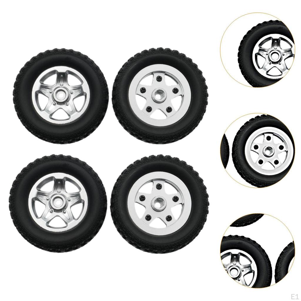 4 Pieces RC Car Tires Upgrade Accessory Rubber Wheel Tire Replacement for MN82 82S LC79 1:12