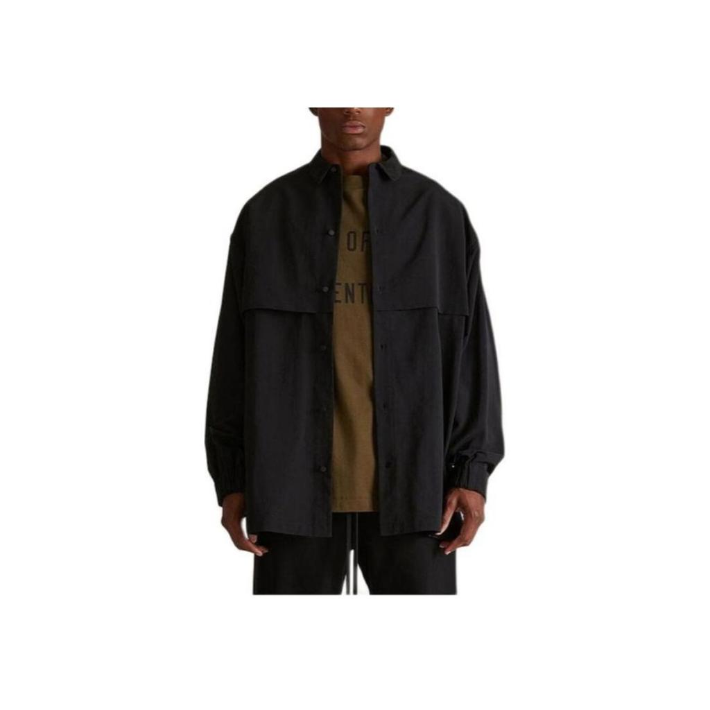 Fear of God Essentials Military Nylon Overshirt Black Men Outerwear 186BT244320F