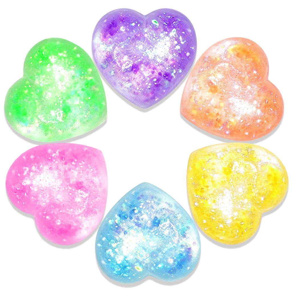 Heiß Glitzer Liebe Maltose Squishy Spielzeug Mini Stressball Knetspielzeug Stressabbau Dekompressionsspielzeug Zufällige Farbe