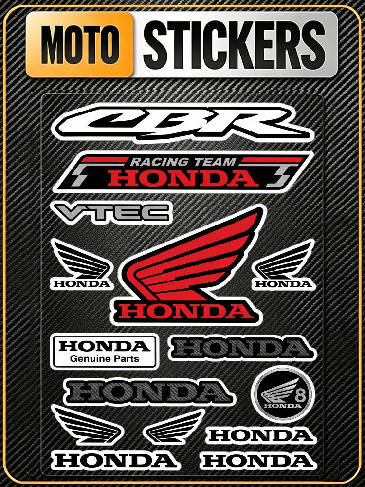 FOR HONDA RACING Fashion Universal Scratch Resist K5 Reflective Waterproof Stickers For Auto Motorcycle Helmet Mug Refrigerator