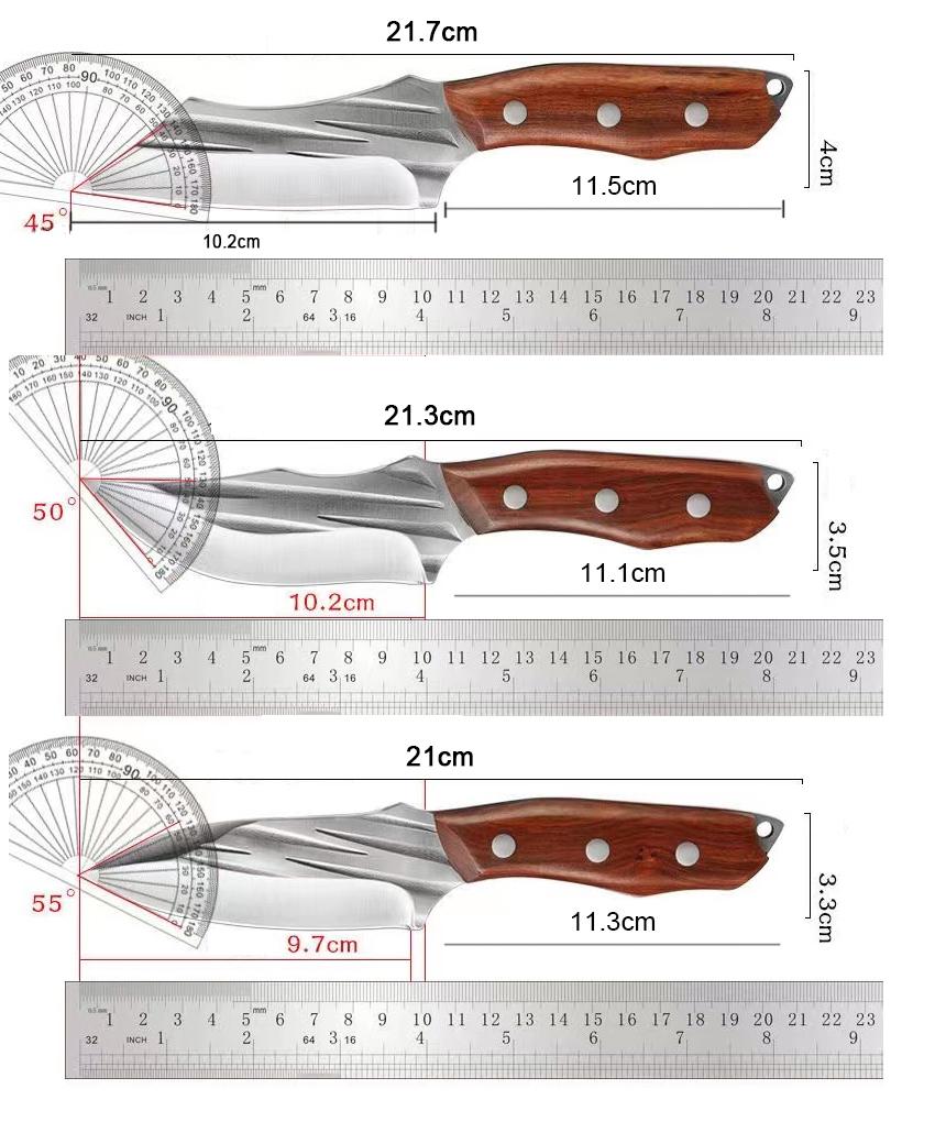 Kitchen Chef Knife Meat Cleaver Knife Butcher Hand Forged Sharp Stainless Steel Knife Fruit Butcher Boning Cooking Kitchen Tool