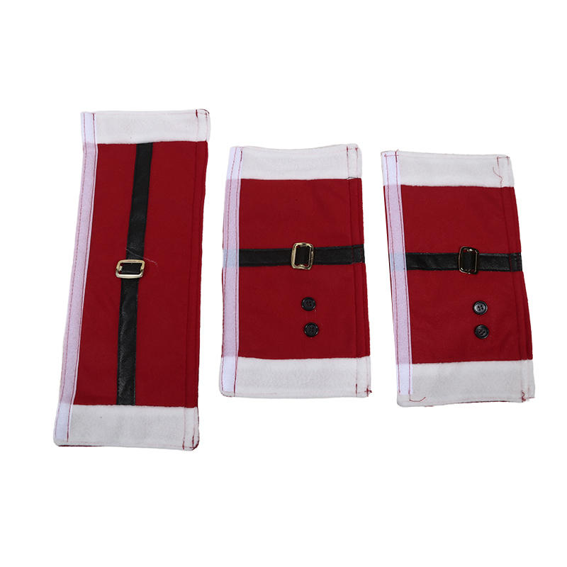 3Pcs/Set Christmas Refrigerator Handle Gloves Set Creative Door Handle Cover Set Kitchen Gloves for Thanksgiving Christmas