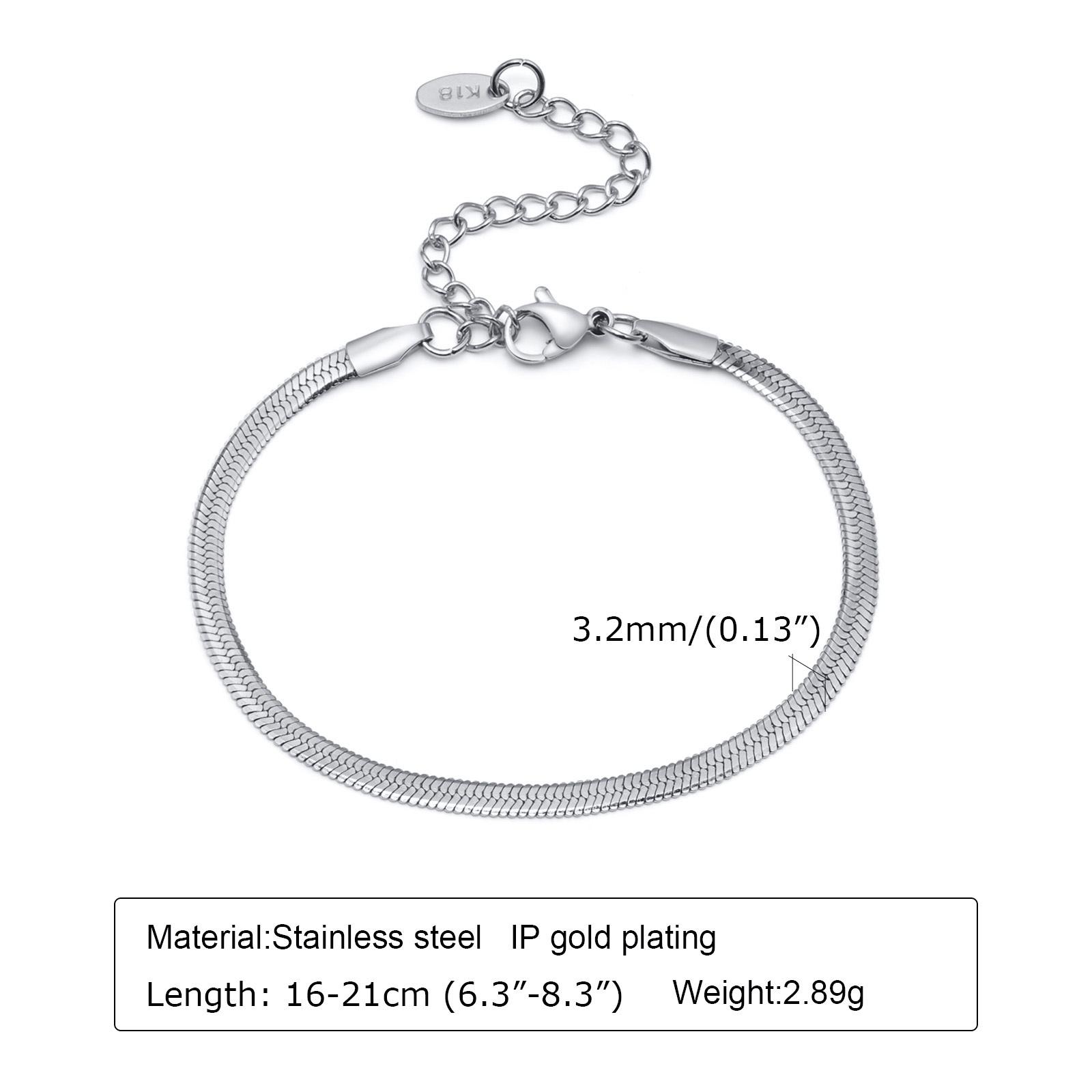 

Vnox Waterproof Stainless Steel Beads Chain Bracelets, Figaro Paperclip Box Snake Chain Bracelets, Men Women Stacked Accessory