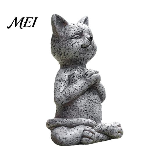 Dekorative Skulptur für Außenbereiche Tierfigur für Meditation Ornament, Harz Zen Statue, Stressabbau Sitzende Niedliche Gartengestaltung
