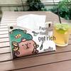 LIEI Cute Capybara Leather Tissue Box