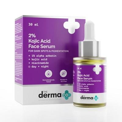 The Derma Co 2% Sérum Facial de Ácido Kójico I Com 1% Alfa Arbutina & Niacinamida I Para Manchas Escuras & Pigmentação I Todos os Tipos de Pele - 30ml