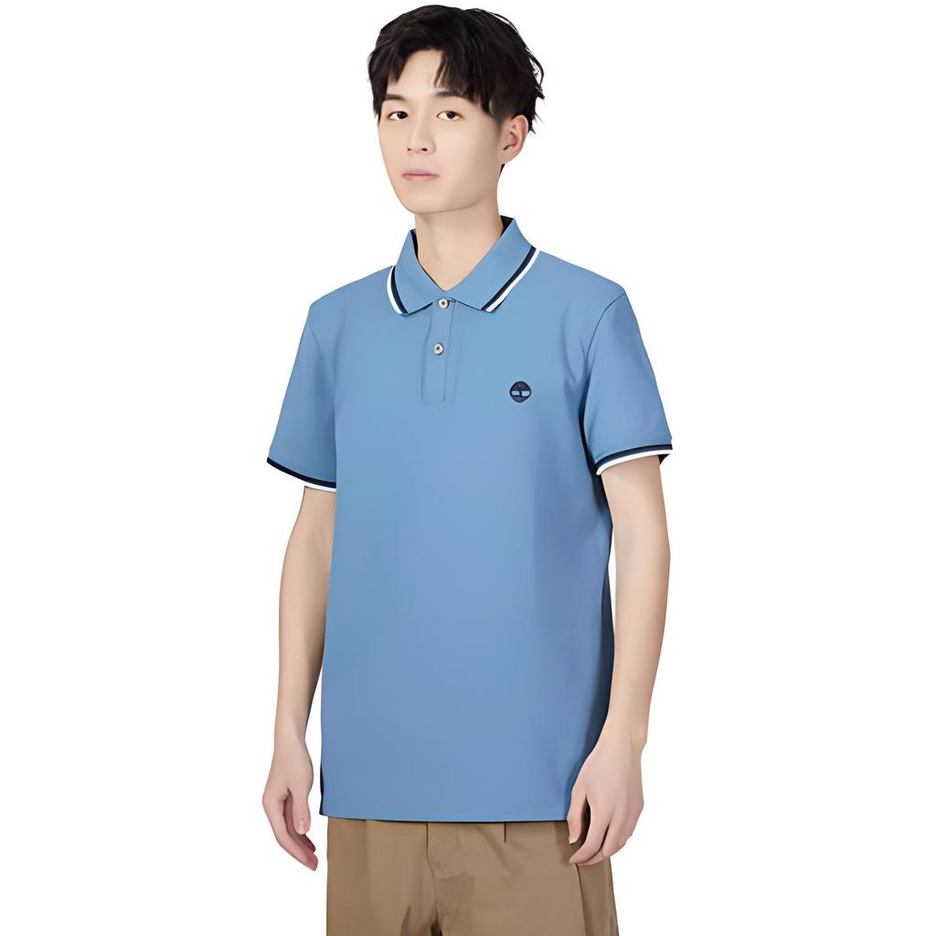 Timberland Color Block Rand Sport Trainings Polohemd Herren Oberteile Blau A62SH-DJ5