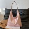 Large Capacity Stylish Solid Color Tote Bag For Autumn Fashionable Daily Use