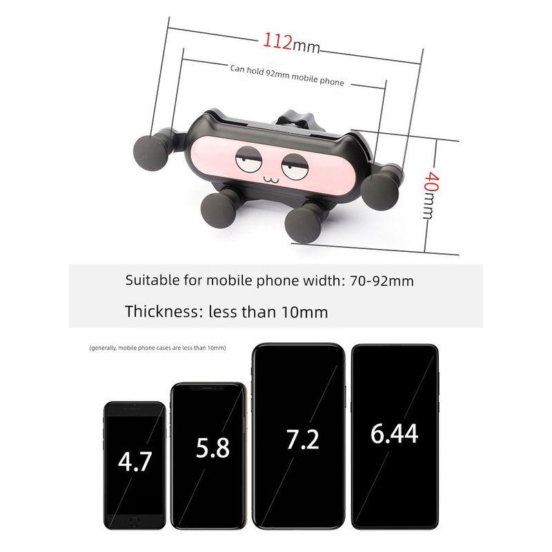Cute Cartoon Cat Cd Port Car Mount Phone Holder with Gravity Sensor for Navigation