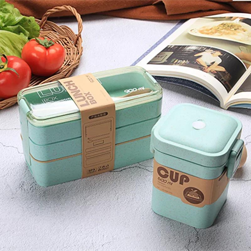 Food Container with Compartment for Kids, 900ml, Leakproof, for Food Bento Box, Japanese Thermal Snack Lunch Box, Dinnerware