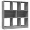 VidaXL Bookcase Sonoma Grey 97.5x29.5x100 Cm Engineered Wood 826379