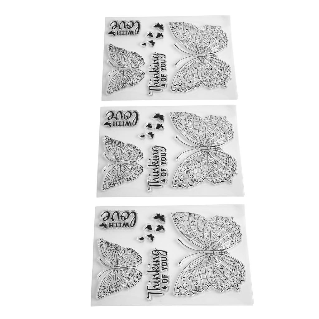 3 Stück Transparenter Stempel Form Geprägt Scrapbook Kartenherstellung Transparenter Stempel Dekorat