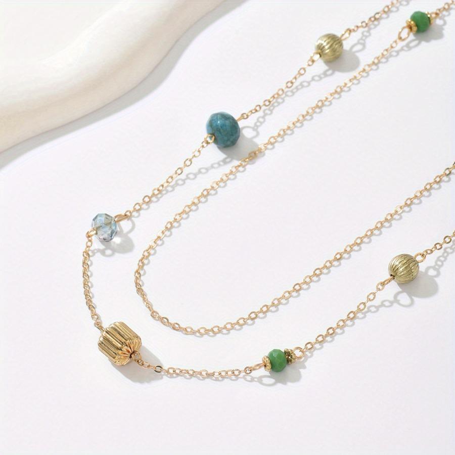 An Elegant Vintage-Style Casual Long Sweater Necklace Made of Artificial Crystal, Suitable for Women for Daily Gatherings, Shopping