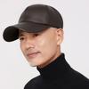 Autumn Winter PU Baseball Cap Outdoor Velvet Warm Cap Middle-Aged Men's Cap