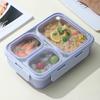 304 Stainless Steel Insulated Divided Bento Lunch Box - Microwaveable, Ideal for Office Workers and Students