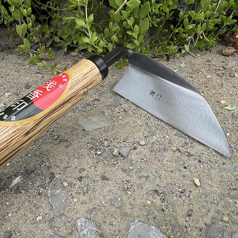 Left-Handed Composite Steel Grass Cutter with Bent Handle - Outdoor Farmer's Harvesting and Weeding Crescent Sickle