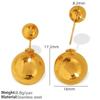 Gold Non-fading C-shaped Stainless Steel Stud Earrings with European & American Niche Design