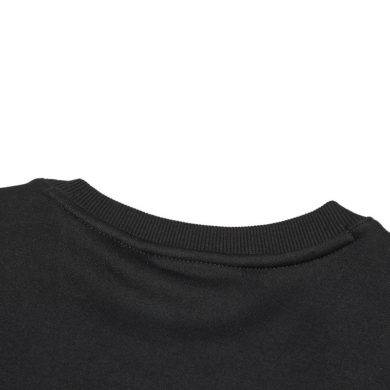 FILA Simple Versatile Casual Fleece Pullover Sweatshirt Men sweatshirt Black F11M448224FBK