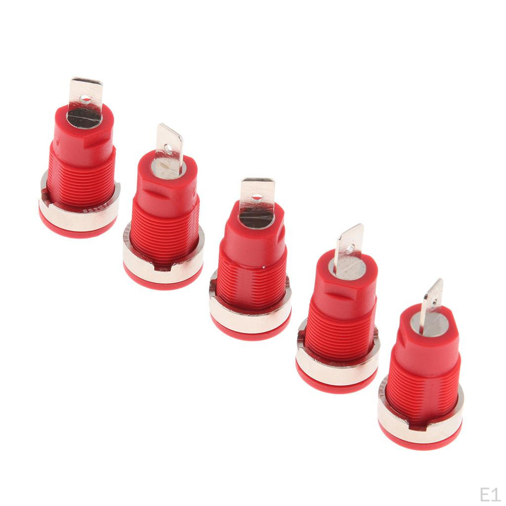 5 Piece 4mm Banana Receptacle Speaker Cable Connectors 32A