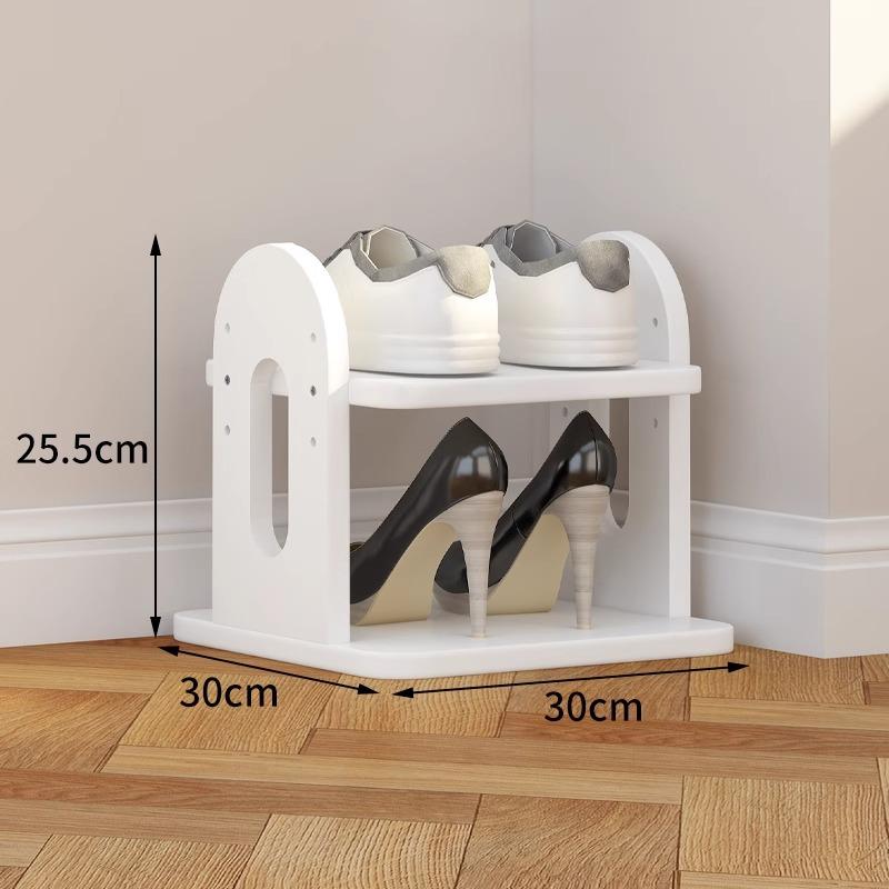 Adjustable Solid Wood Shoe Rack - Slim Entryway Organizer for Small Spaces Multi-Tier Storage Shelf for Dorms/Apartments &Closet