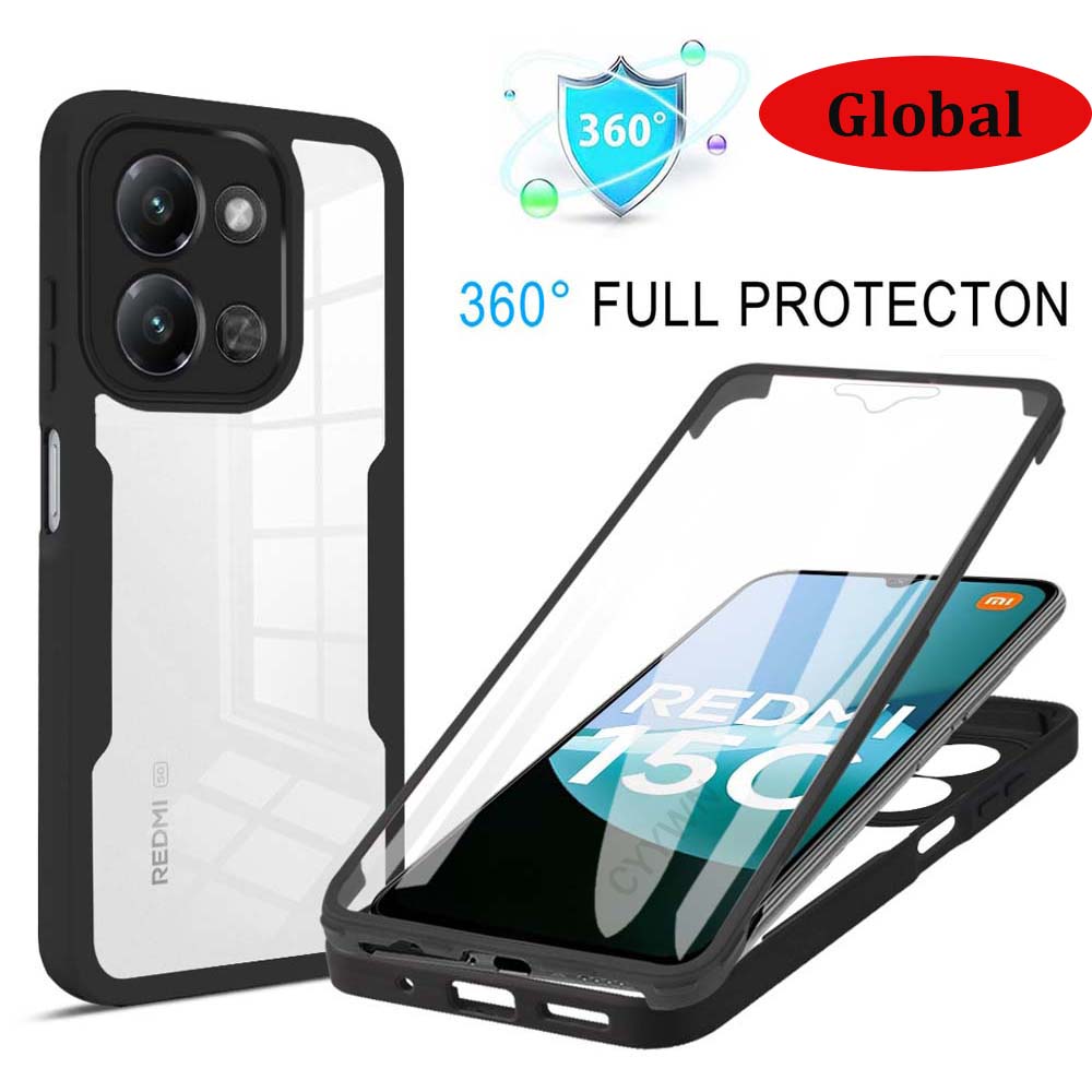 360 Full Body Screen Protector Transparent Case For Redmi 15C 4G 5G Global 171mm  Shockproof Phone Cover