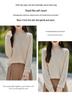Women's 100% Pure Wool Hollow Out Half High Collar Loose Sweater