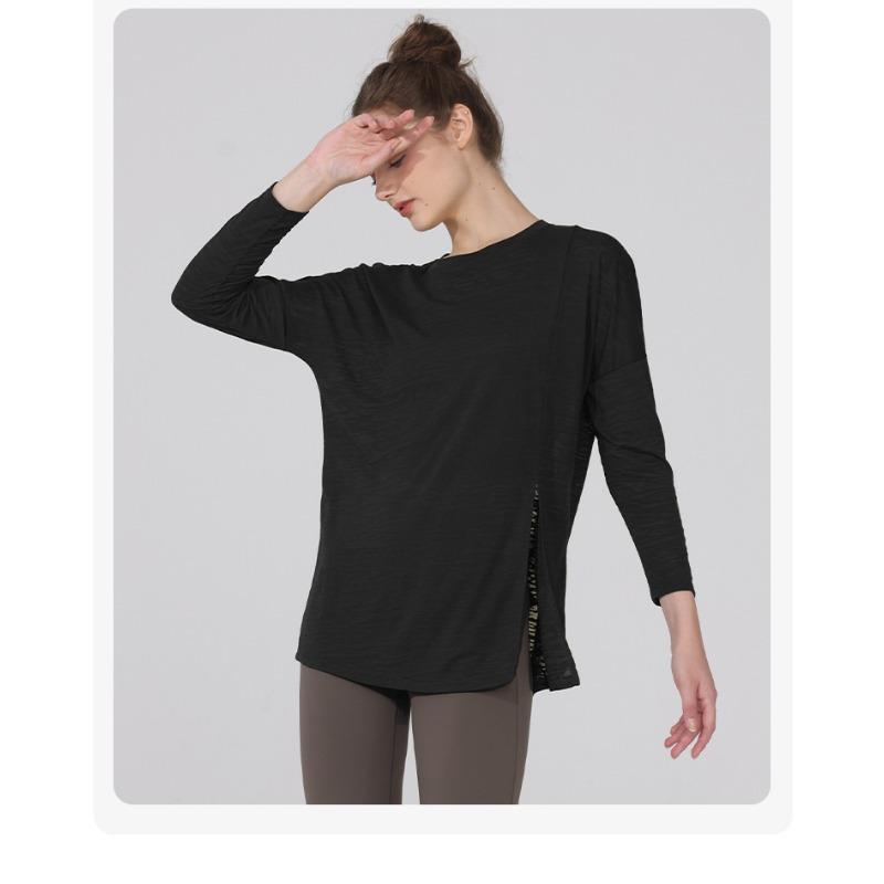 Women's Autumn and Winter Long-sleeved T-shirt Sports and Fitness Large Size Hoodie Tops