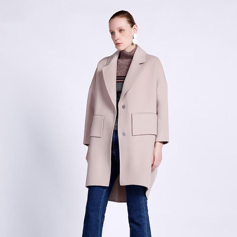Anlom Women's Double-Sided Wool Blend Mid-Length Coat