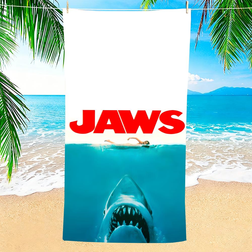 M- Jaws Towel Microfiber Beach Towel, Quick-dry, Sand-free, Ultra-fine Fiber, Super Soft.