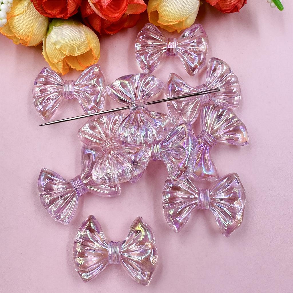 With Hole About 21.6mm*28.4mm DIY For Necklace Earrings Jewelry Making Handmade Material Butterfly Beads 10Pcs Acrylic Charms DIY Beading Accessory