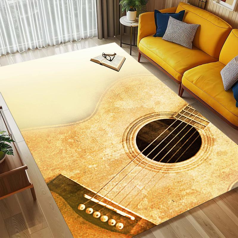 Acoustic Guitar Living Room Nonslip Area Rug Soft Carpet For Bedroom Game Playroom Sofa Office Home Decor Doormat Christmas Gift C9302336