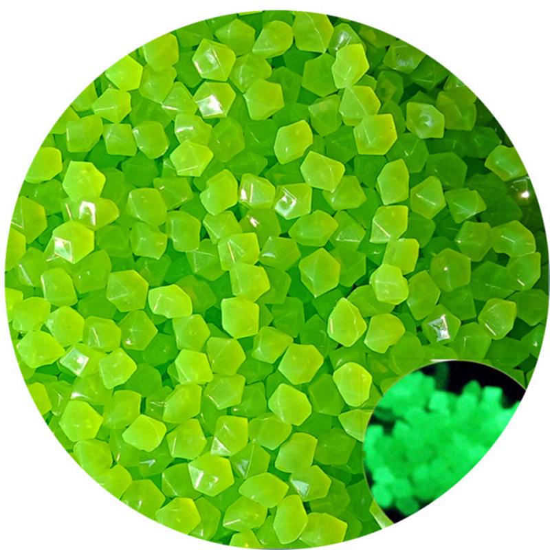 50-Pack 9mm Octagonal Fluorescent Stones for Garden or Fish Tank
