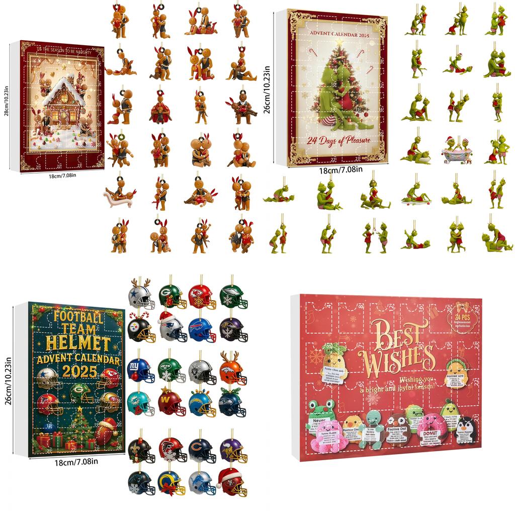 Gorilla Air Force Ballett Acryl Baumschmuck Adventskalender Blind Box Geschenk für Feiertagsdekoration