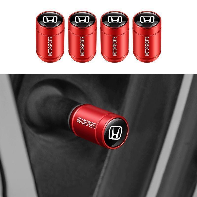 

4PCS Car Wheel Tire Valve Caps Tyre Stem Covers Airdust Waterproof For Honda Civic Accord Fit City Vezel CRV Odyssey Pilot Jazz