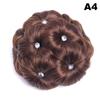 Synthetic Hair Bun Bud Hair Clips With Diamond Colorful Shiny For Women Ponytail Claw Clip Lifelike Hairpiece Styling Tools