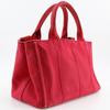 PRADA Canapa Tote Mini Handbag 2WAYShoulder Red canvas Women Used