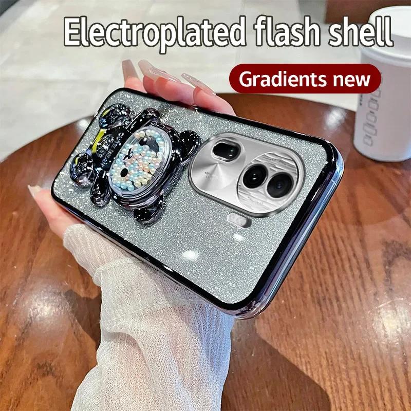 Candy Bear Stand Soft Phone Case For Honor 400 200 Lite 90 400 Smart 100 80 70 50 30 20 Pro 5G X7D X9D V30 V40 5G Silicone Cover