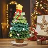 Christmas Ornament Handmade Mini Tree Star Tree Top 7 Layers Wooden Base Xmas Tree