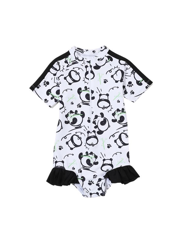 Girls  Quick-Dry Cartoon One-Piece Swimsuit - Cute, Stylish Summer Princess Wear L белый